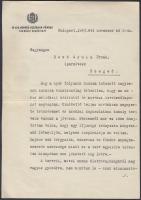 1943 Lieszkovszky Pál M. Kir. Honvéd vezérkar főnöke személyi segédtiszt, később alezredes, saját kézzel aláírt levele Bozó Gyula iparművésznek, 23x16cm