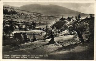 Kőrösmező, Jasina; Strukivsky kostelík, v zadu Sesa. vydavatel S. Galac / view with church
