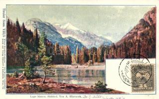 Lago Bianco; Tiroler Seen VIII/5. Wiener Künstler-Postkarte, Philipp & Kramer s: A. Hlavacek
