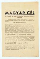 cca 1940 Magyar Cél, az EMSzO (Egyházközségi Munkásszakosztályok) 1938. május 13-i tattersalli nagyg...