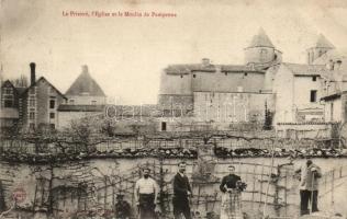 Pamproux, Le Prieuré, l&#039;Eglise et le Moulin / church, mill