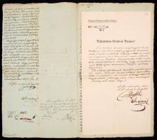 1875 Előadói ív Budapest főváros tanácsüléséről a herminamezei általános tornakert helyreállításáról