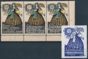 1914 Reklámbélyeg kiállítás 3-as csík + 2010 Bélyegmúzeumi délutánok bélyeg