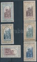 1896 Millenniumi Kiállítás 6 db klf levélzáró