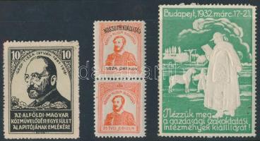 1918-1932 4 db klf levélzáró bélyeg