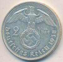 Német 3. Birodalom 1938A 2M Ag "Hindenburg" T:2,2- German Third Reich 1938A 2 Mark Ag "Hindenburg" C:XF,VF