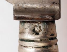 Ezüst(Ag) nyelű süteményes szett, 8 db villa, 8 db kés, jelzett, / Silver cake set for 8 persons br:...