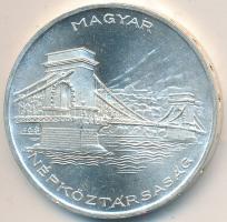 1956. 20Ft Ag "Tízéves a Forint / Lánchíd" T:1-