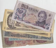 25db vegyes magyar és külföldi bankjegy T:vegyes