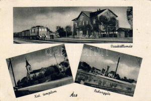 Ács Bahnhof Foto AK