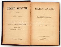 Kazinczy Ferenc: Erdélyi levelek. Kiadja Abafi Lajos.
Bp. (1880.) Aigner. 388 p. Aranyozott kiadói ...