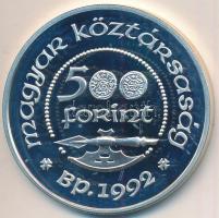 1992. 500Ft Ag "Szent László" tanúsítvánnyal T:PP