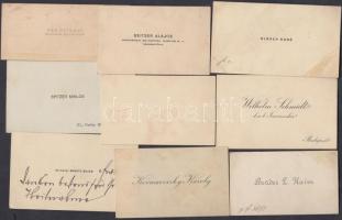 cca 1900 50 db különböző névjegykártya polgári származású személyektől