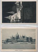 Magyar képeslap gyűjtemény, 166 db 1940 körüli nagyrészt használatlan képeslap, albumban / Hungary p...