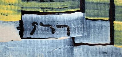 Ghyczy György (1953-): Felébred a természet a zen-kertben. Akril, karton, jelzett, keretben, 70×70 c...