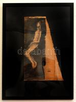 Bogdán János (1975-): Fekvő alak. Akril, karton, jelzett, 74×54 cm