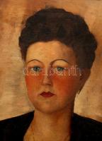 Corini Margit (1897-1982): Korb Henrietta. Olaj, vászon, jelzett, antik keretben, 100×75 cm