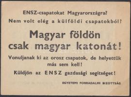 1956 5 db 1956-os nyomtatott röplap, magyar és orosz nyelven