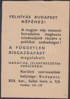 1956 5 db 1956-os nyomtatott röplap, magyar és orosz nyelven