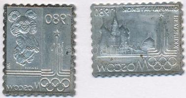 1980. "XXII. Nyári Olimpiai Játékok Moszkva 1980" Ag bélyeg érem (3.4g/0.835/27x22mm) + &q...