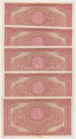 1920. 2K "2ab *" (5x) sorszámkövetők T:I-