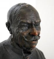 Beszédes János László (1874-1922): Borozgató. Bronzírózott gipsz, jelzett, apró hibákkal, m:53 cm