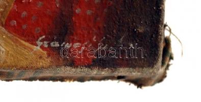 Szamosi jelzéssel: Anya és lánya, olaj, vászon, 13×18 cm