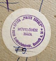 cca 1980 Szigeti Csaba: Lendületben, feliratozott fotóművészeti alkotás kartonra kasírozva, egyik sa...