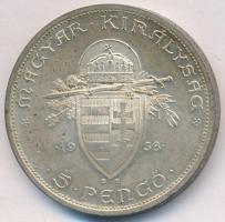 1938. 5P Ag "Szent István" T:2
Adamo P8.1