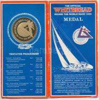 1989. "Whitbread Világkörüli Vitorlás verseny" fém emlékérem eredeti csomagolásban (39mm) T:PP 1989. "Whitbread Round the World Race" metal commemorative medal in original packing (39mm) C:PP