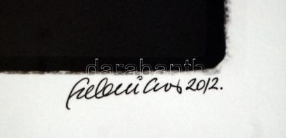 Szebeni András (1946-): Hahnemühle 350gr. Művész fotó, jelzett, üvegezett keretben, 40×30 cm