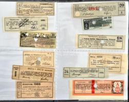 145db-os magyar és külföldi szelvény tétel T:vegyes