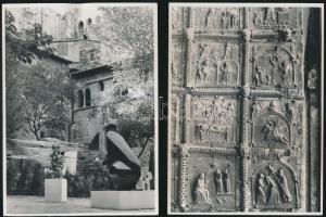 12 db fotó nagyrészt olaszországi, kisebb részt francia helyszínekről (Verona, Avignon, stb.), hátul...