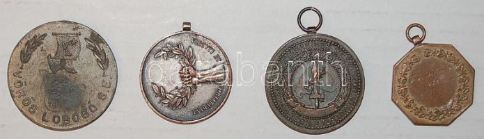 1930-as évek 3 klf sportérem, benne Berán, irredenta + 1 db szocialista "Vörös Lobogó" T:2...