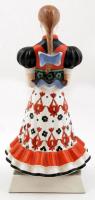Herendi népviseletes lány, kézzel festett, jelzett (Csapváry Károly), hibátlan, m:29 cm