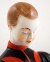 Herendi népviseletes lány, kézzel festett, jelzett (Csapváry Károly), hibátlan, m:29 cm