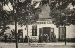 Kondoros, Csárda, Buffalo Bill's Wild West falfestmény; kiadja Kupecz Vilmos