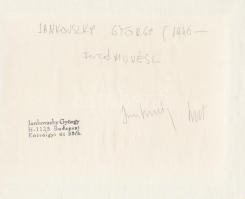 1983 Jankovszky György(1946-): New York látképe, kartonra kasírozva, hátoldalon feliratozva, pecsétt...