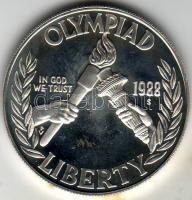 USA 1988. "Olympia-Liberty" 1$ Ag dísztokban + díszdobozban, tanúsítvánnyal T:PP
