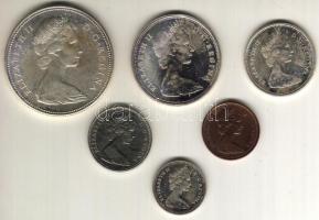 Kanada 1967. "Jubileum 1867-1967" sor 1c,5c,10c Ag,25c Ag,50c Ag,1$ Ag T:exBU