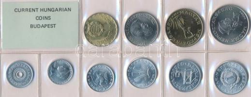 1989. 2f-20Ft 10db klf érmés forgalmi sor fóliatokban T:1