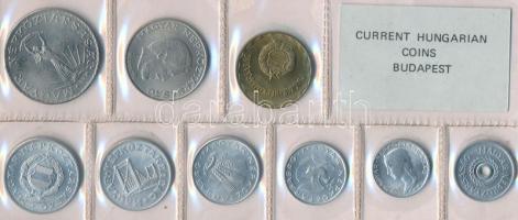 1980. 2f-10Ft 9db klf érmés forgalmi sor fóliatokban T:1