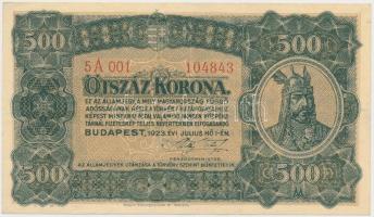 1923. 500K T:III szép papír