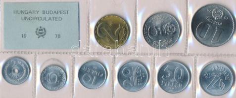 1978. 2f-10Ft 9db klf érmés forgalmi sor fóliatokban T:1