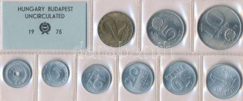 1975. 2f-10Ft 9db klf érmés forgalmi sor fóliatokban T:1