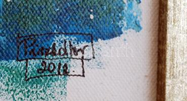 Piszkátor Ildikó (1961-): Meditáció. Akril, vászon, jelzett, modern keretben, 39x29 cm