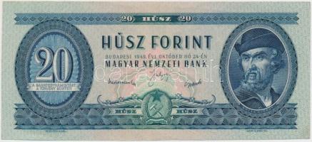 1949. 20Ft nyomdai papírráncokkal T:III szép papír