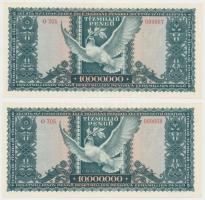1945. 10.000.000P (2x) sorszámkövetők T:I