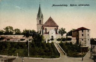 Marosvásárhely, Református vártemplom; Révész Béla kiadása / Calvinist church