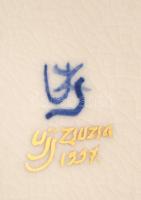 Ujj Zsuzsa által tervezett kerámiák, 2 db, hibátlanok, jelzettek, m: 5 és 13 cm, d:  8 és 13 cm